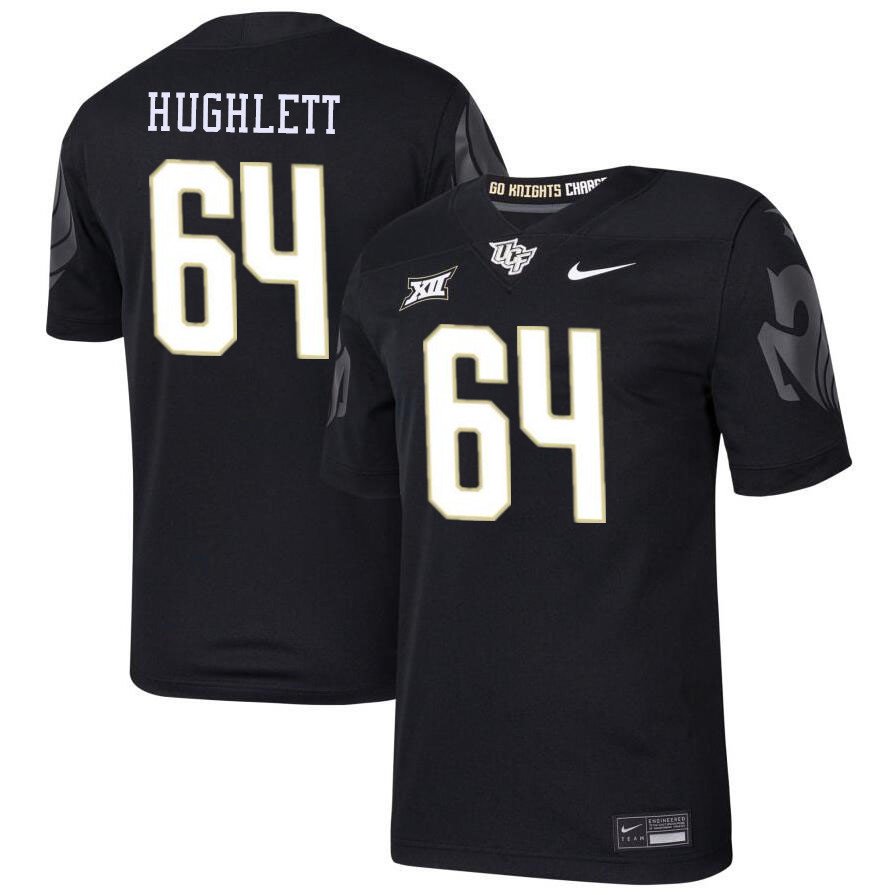 #64 Charley Hughlett UCF Knights Jerseys Football Stitched-Black